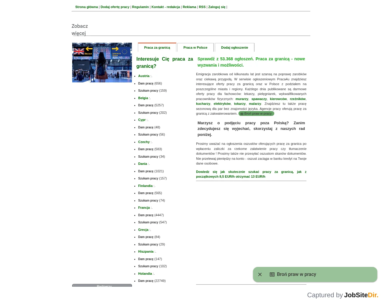 Praca4u screenshot Praca4u website screenshot