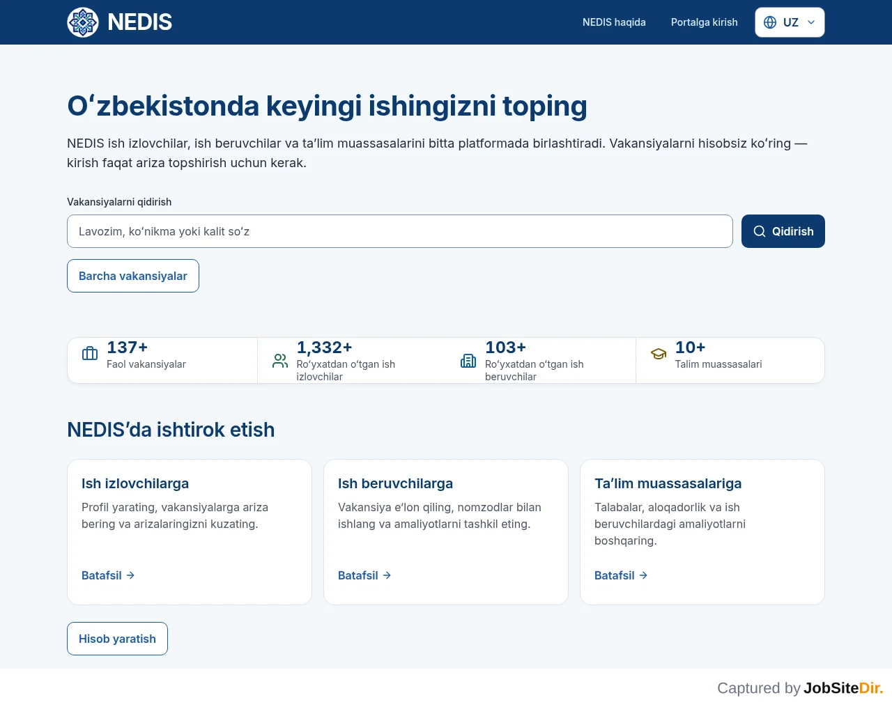 NEDIS screenshot NEDIS website screenshot