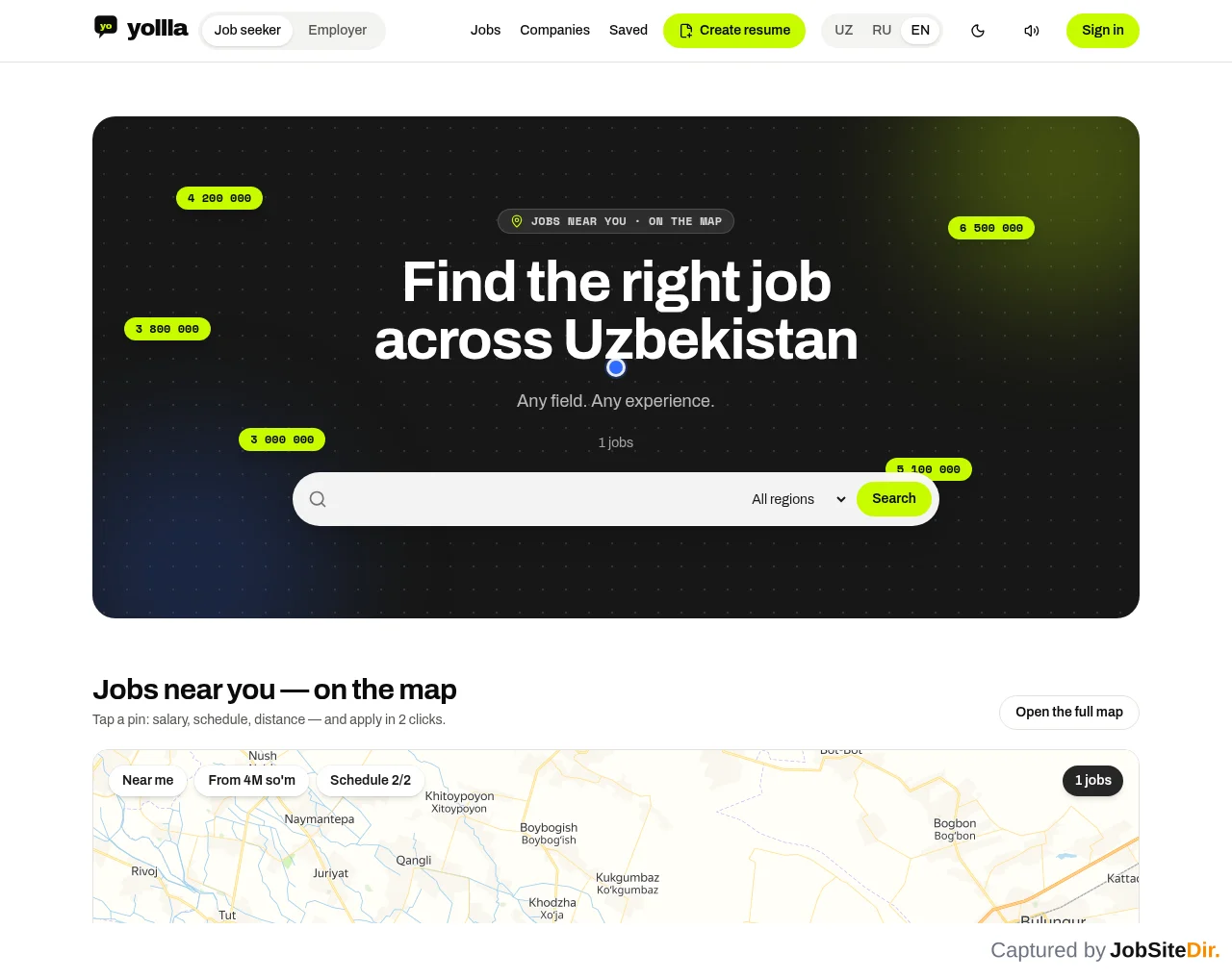 Yollla screenshot Yollla website screenshot