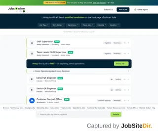 JobsOnline Africa screenshot preview