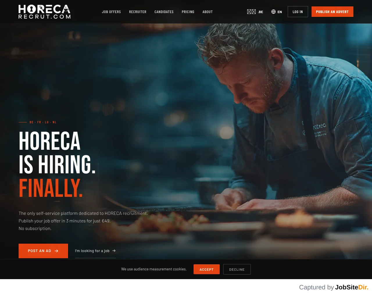 HORECA RECRUT screenshot HORECA RECRUT website screenshot