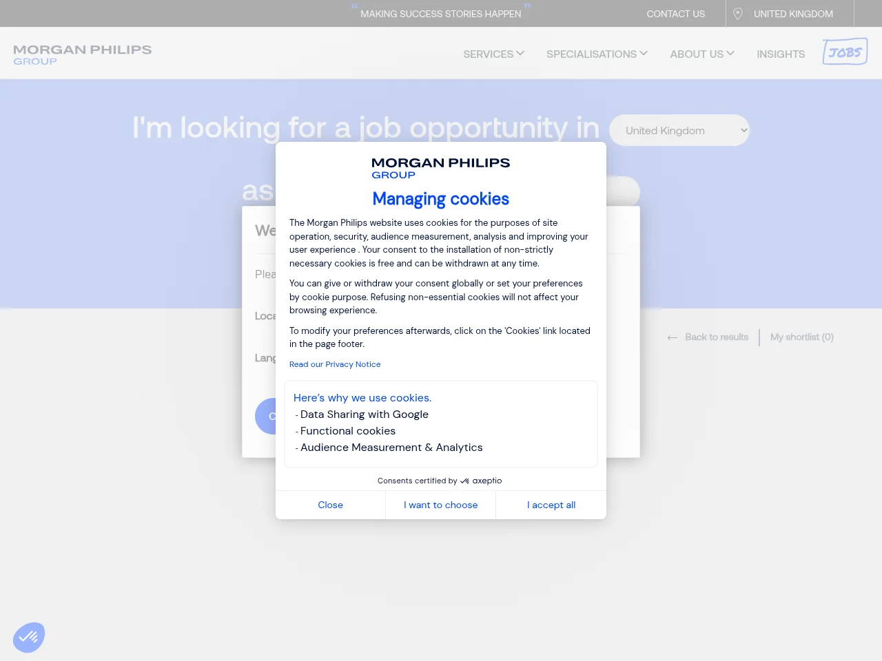 Morgan Philips Jobs screenshot Morgan Philips Jobs website screenshot