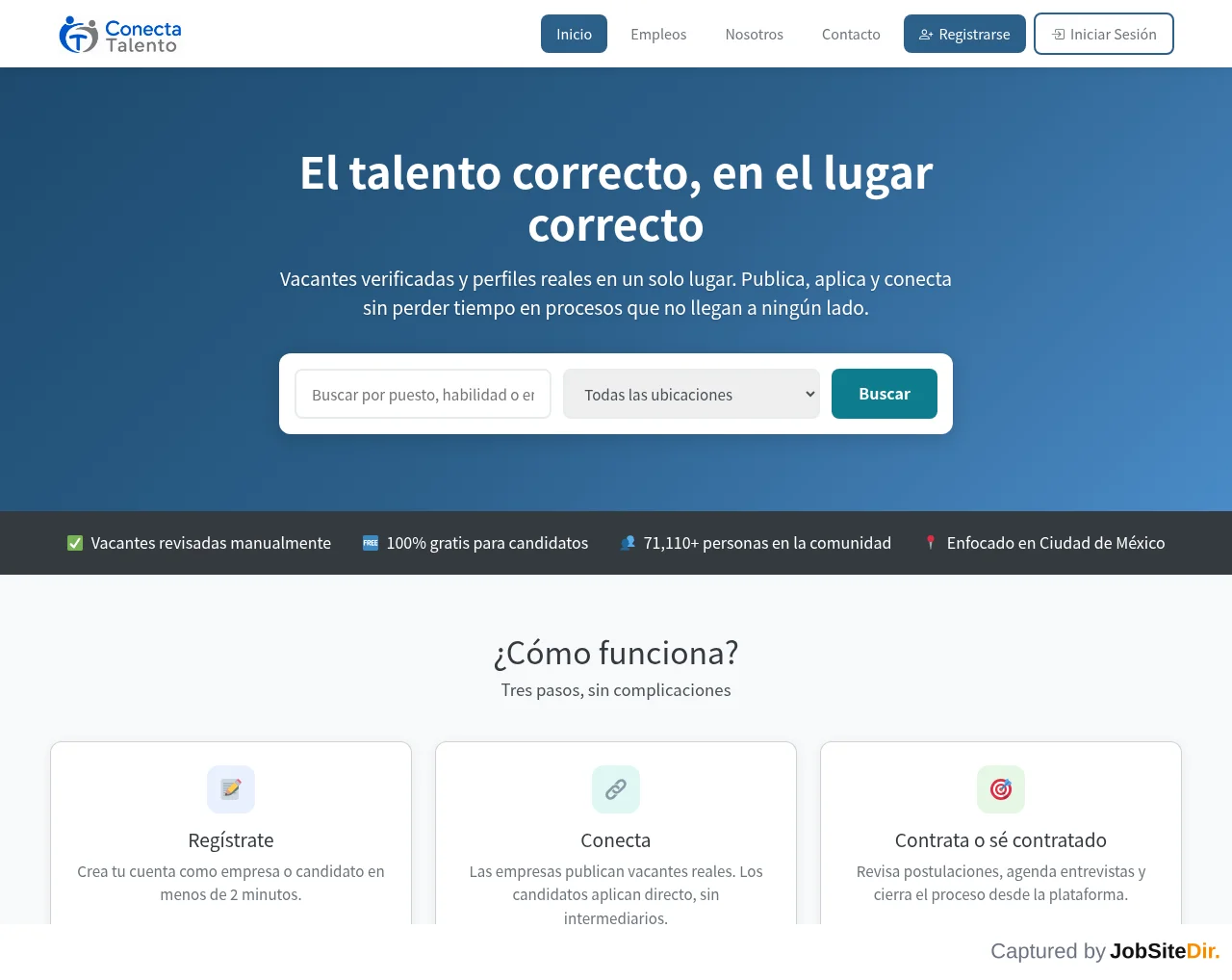 Conecta Talento screenshot Conecta Talento website screenshot