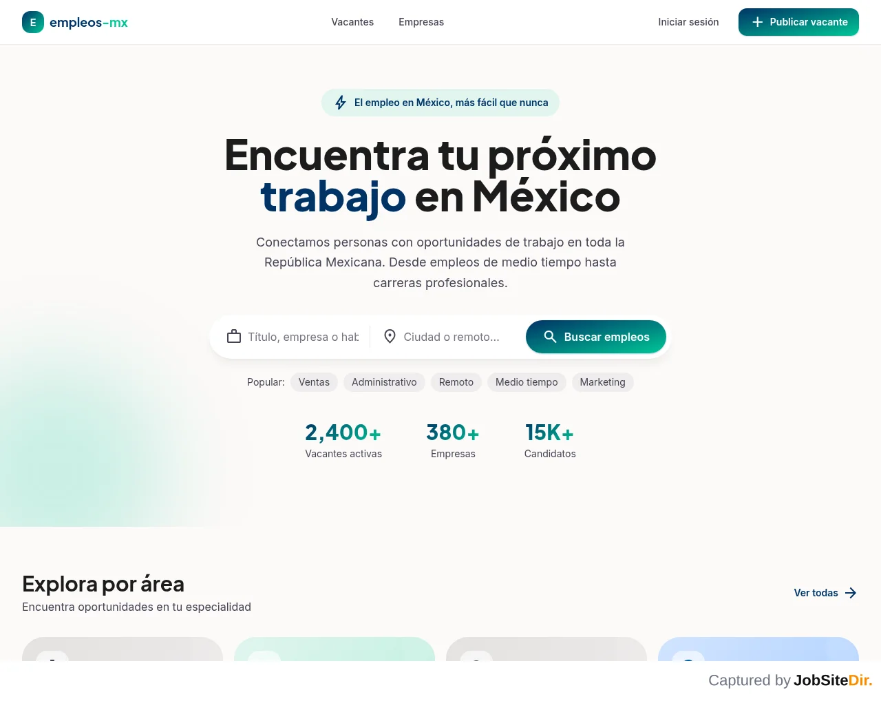 Empleos-mx website screenshot