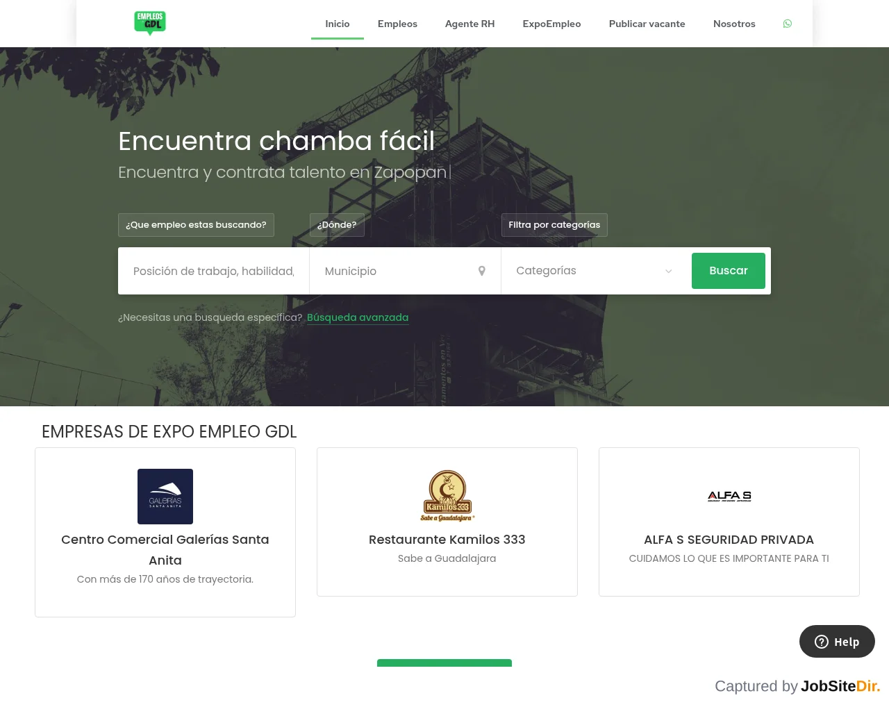 EmpleosGDL website screenshot