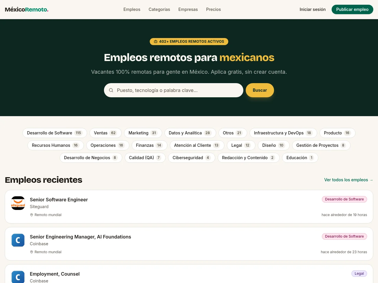 México Remoto screenshot México Remoto website screenshot