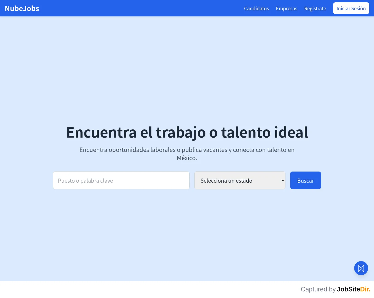 NubeJobs website screenshot