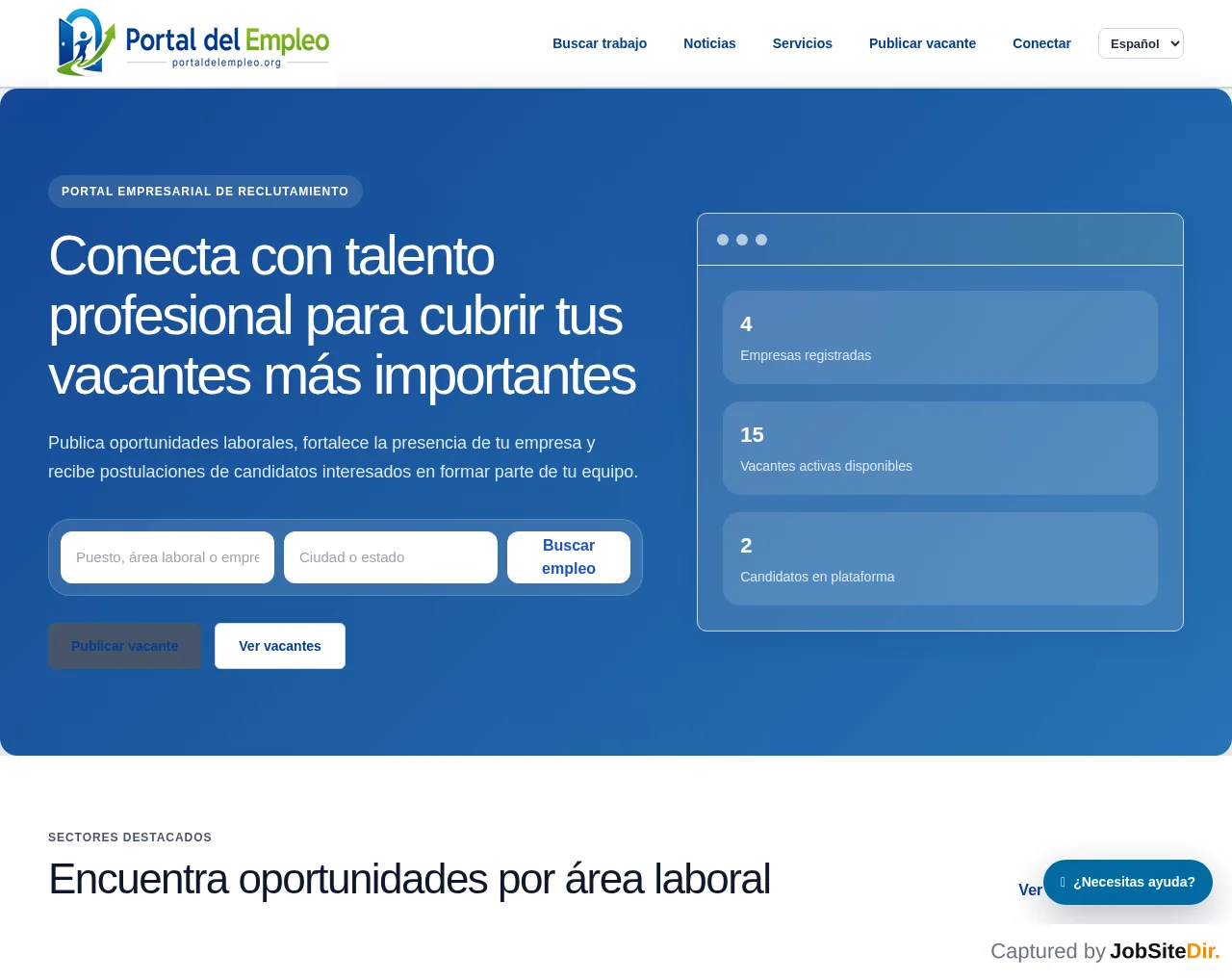 Portal del Empleo website screenshot