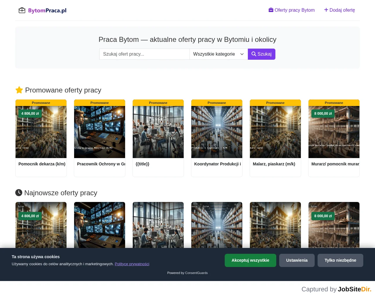 Bytom Praca screenshot Bytom Praca website screenshot