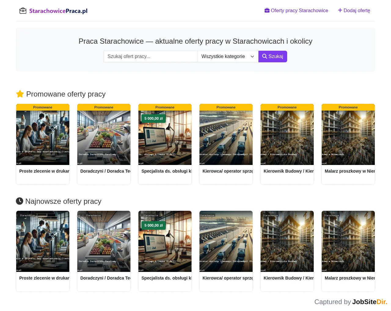 StarachowicePraca website screenshot