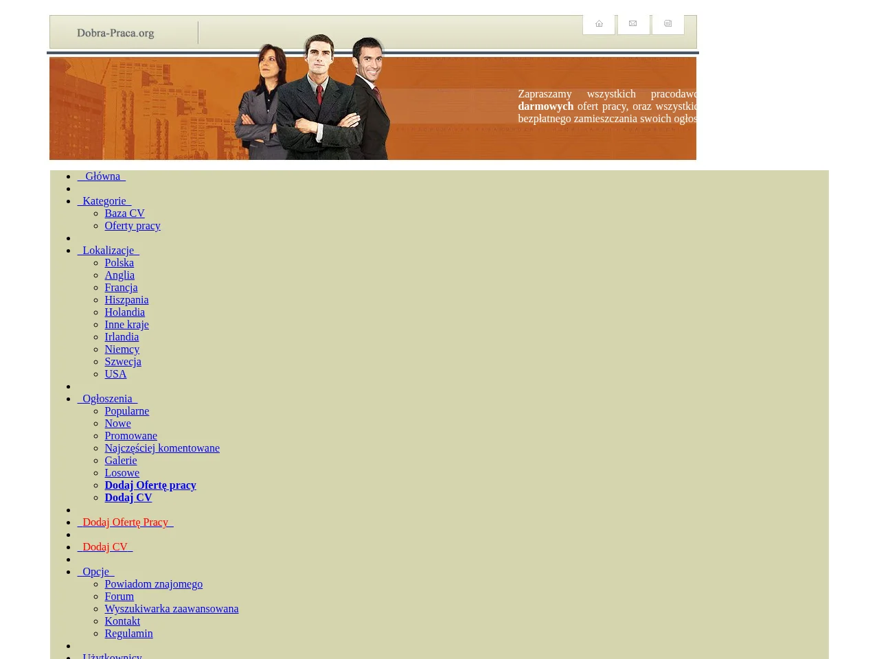 Dobra Praca website screenshot