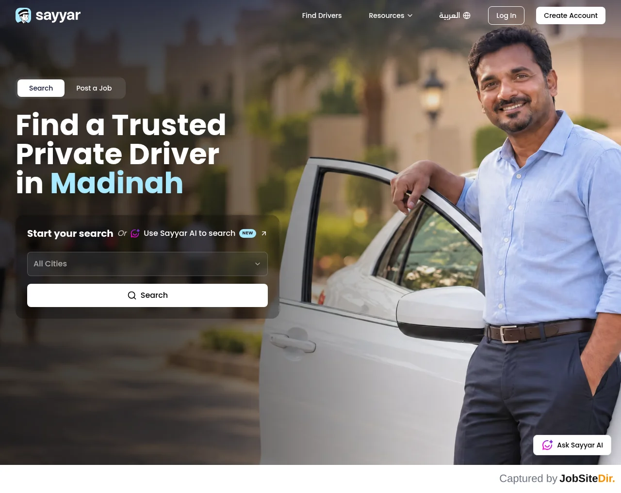 Sayyar screenshot Sayyar website screenshot