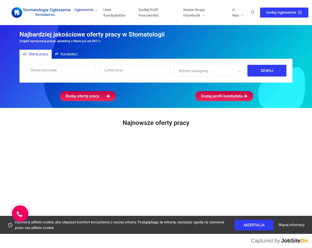 Stomatologia-ogłoszenia website screenshot