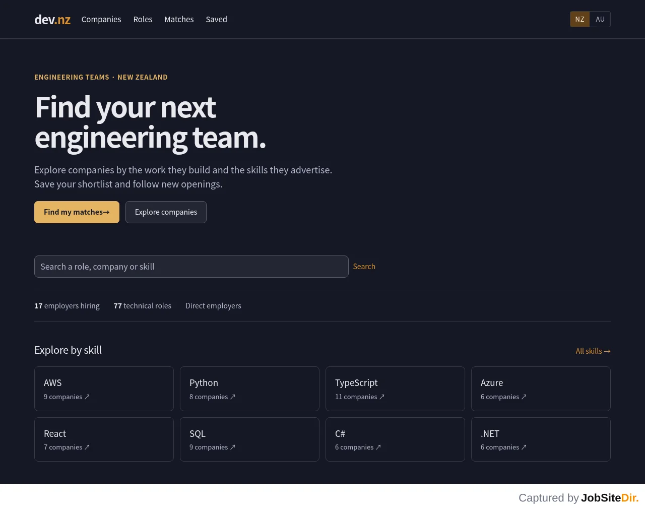 dev screenshot dev website screenshot