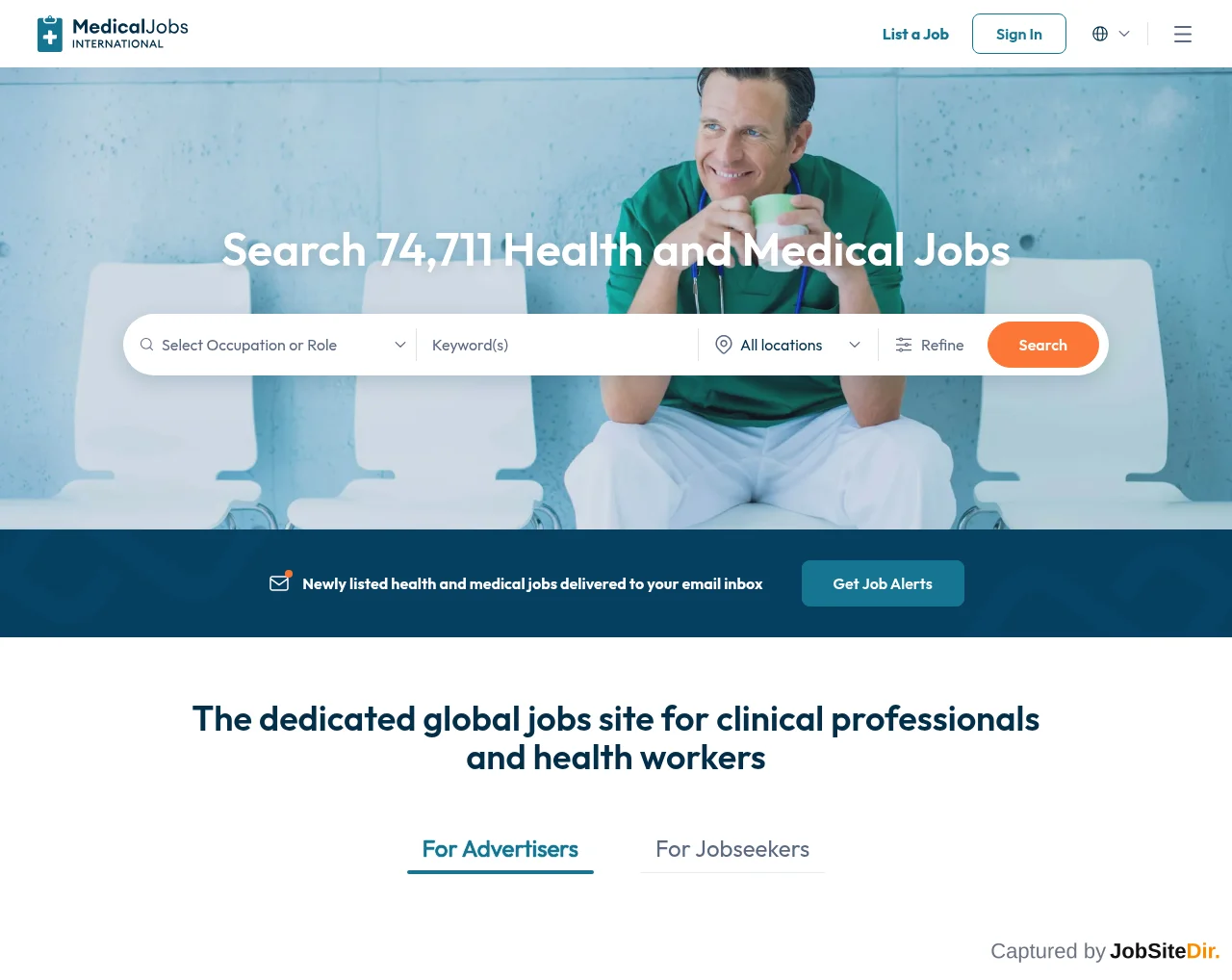 Medical Jobs International screenshot Medical Jobs International website screenshot