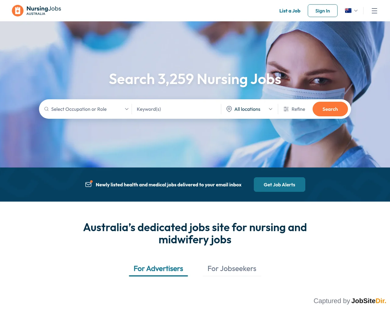 Nursing Jobs Australia screenshot Nursing Jobs Australia website screenshot