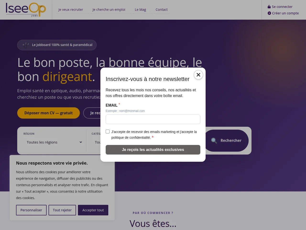 IseeOp Jobs screenshot IseeOp Jobs website screenshot