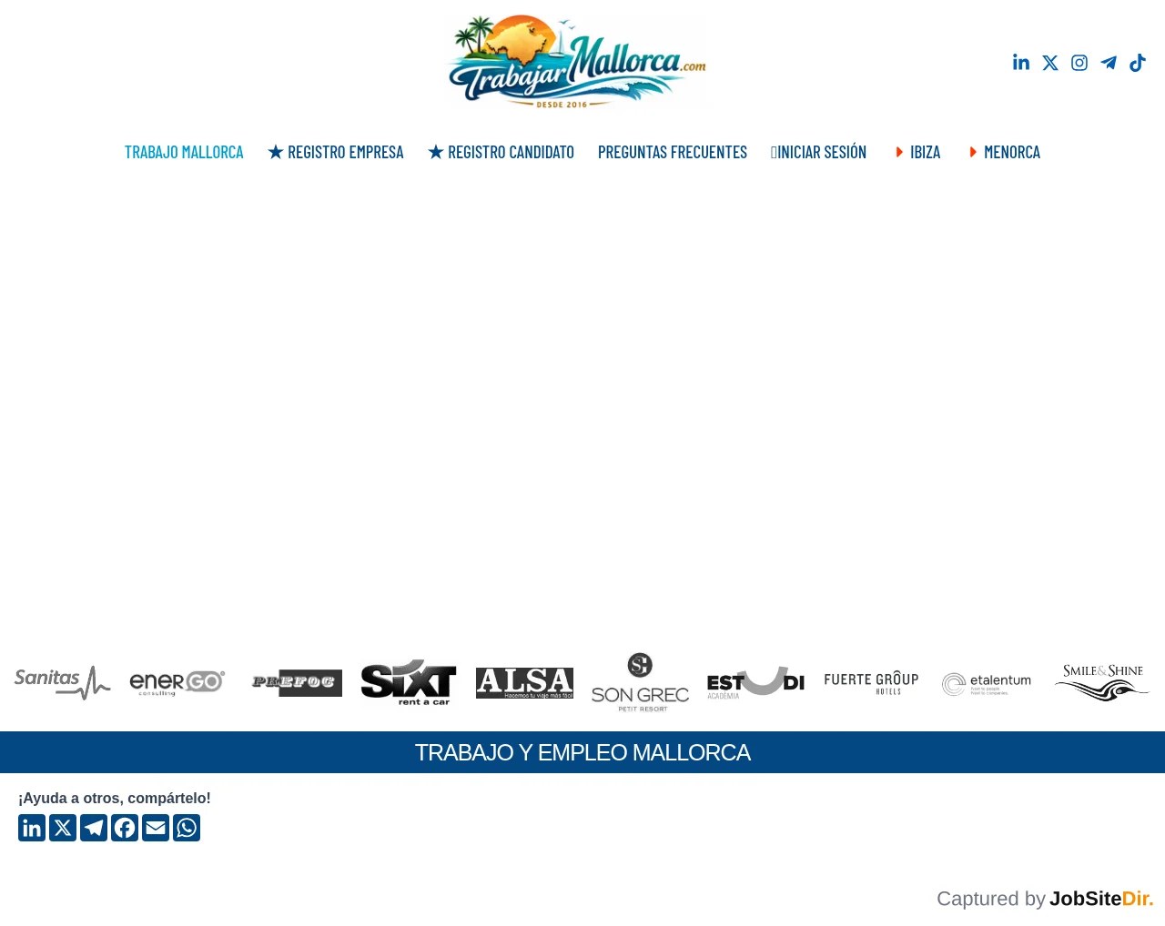 Trabajarmallorca website screenshot