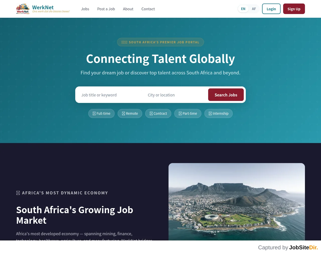 WerkNet website screenshot