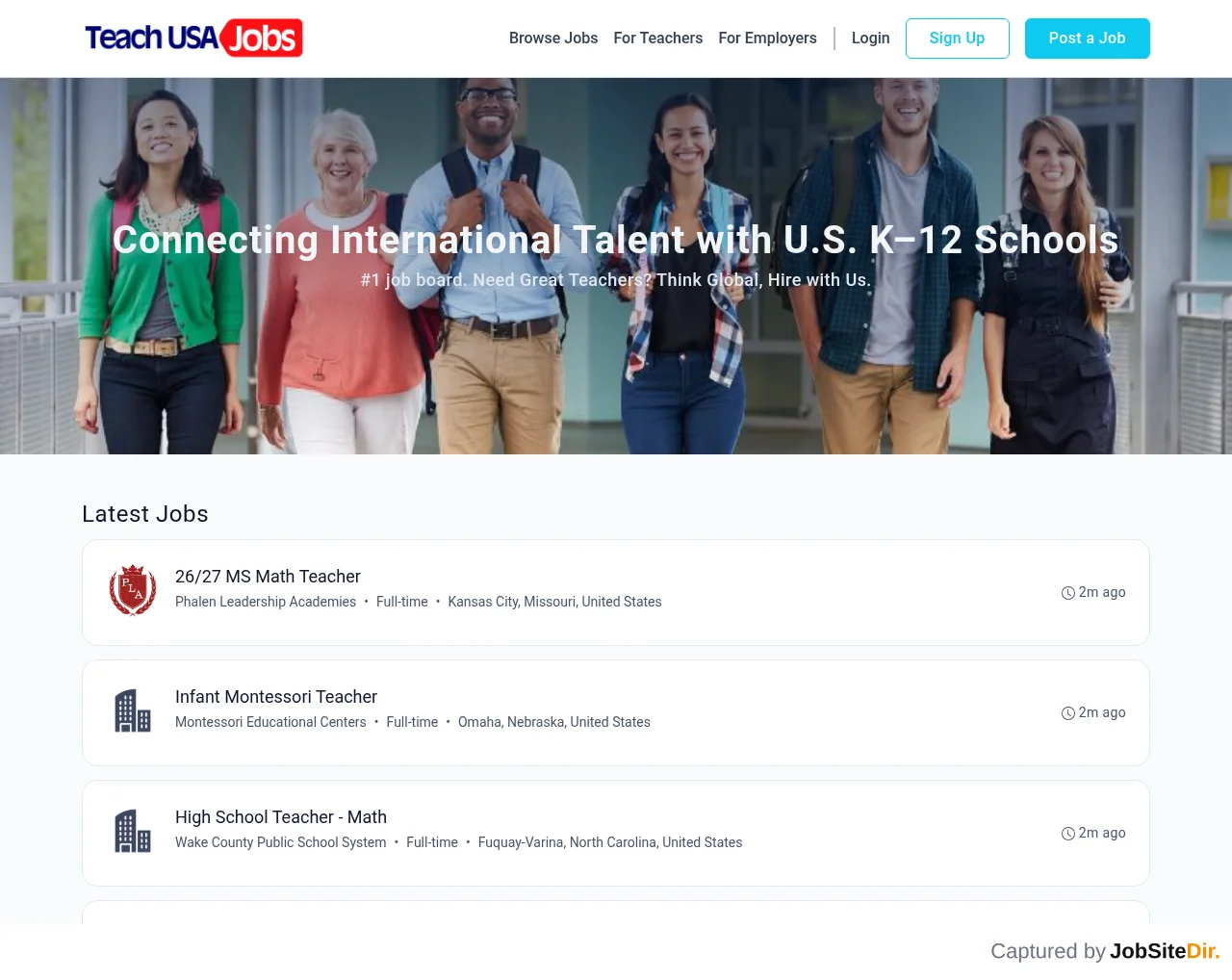 TeachUSAJobs screenshot TeachUSAJobs website screenshot