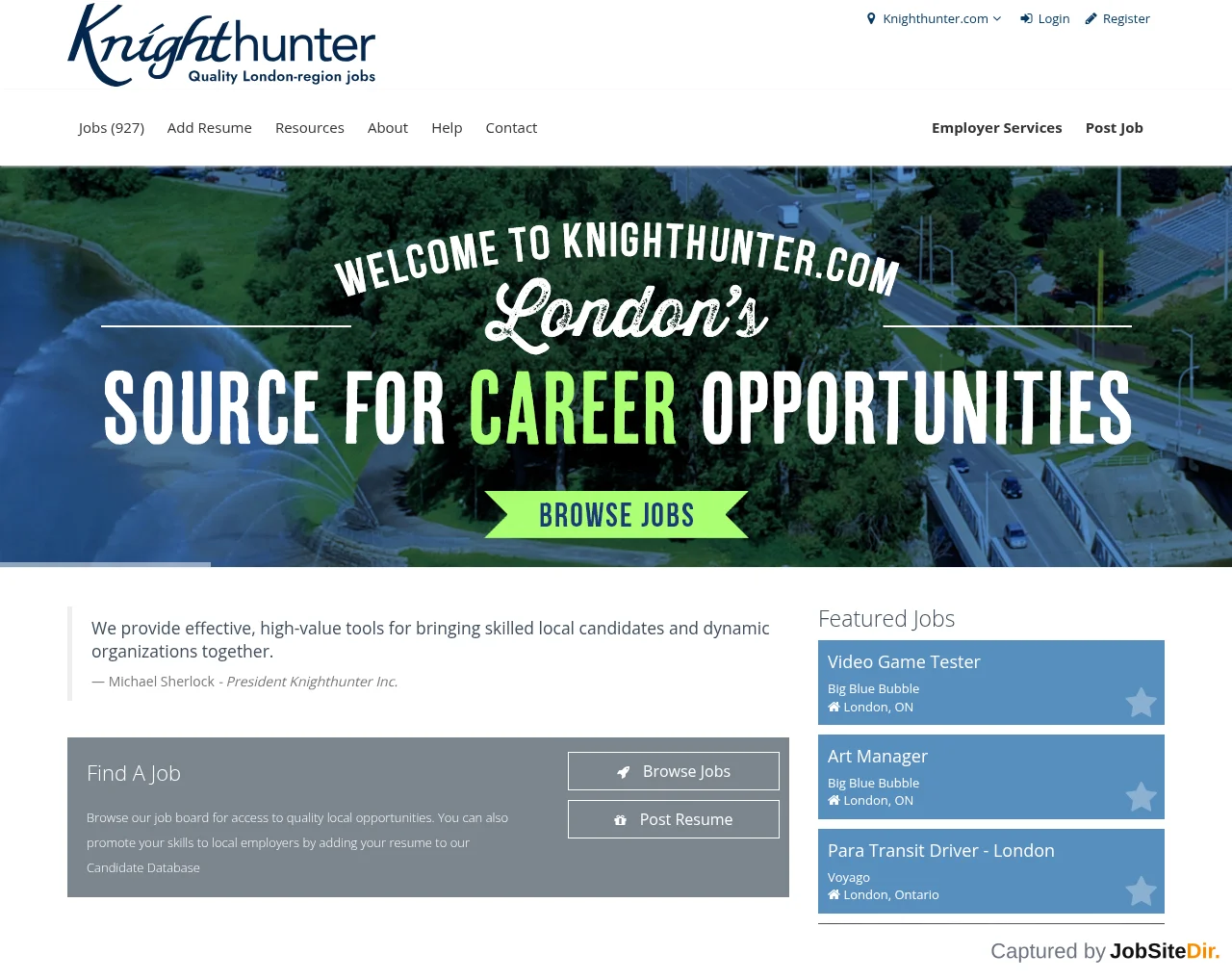 Knighthunter screenshot Knighthunter website screenshot