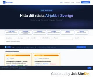 AI Jobs Sweden screenshot preview