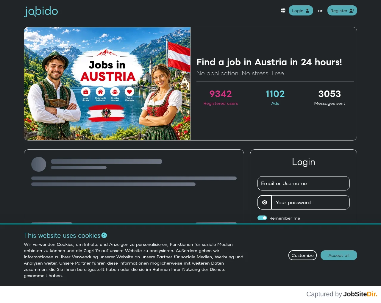 Jobido website screenshot