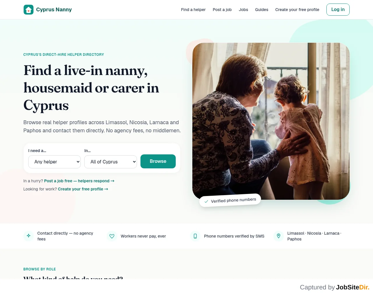 Cyprus Nanny screenshot Cyprus Nanny website screenshot