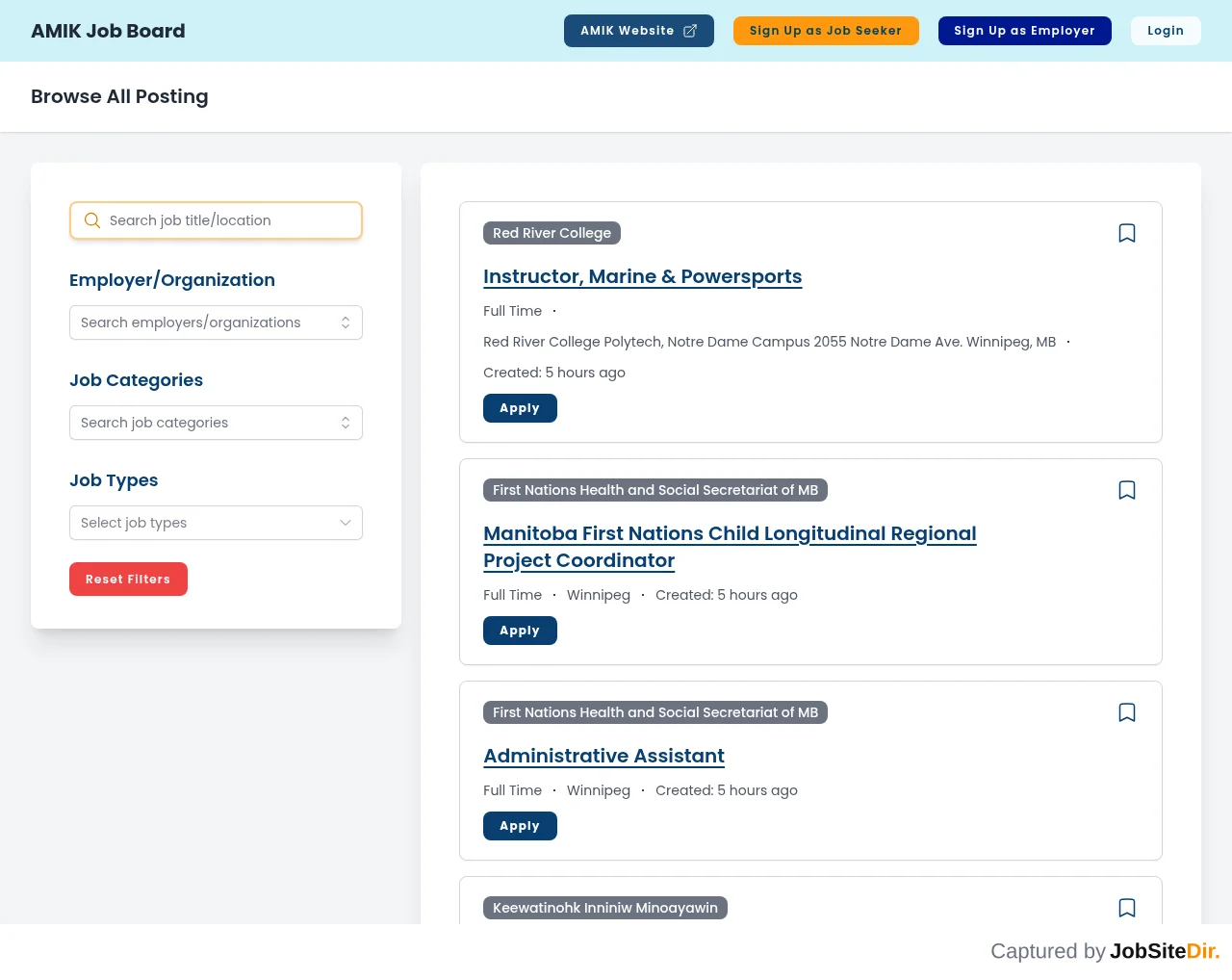 AMIK website screenshot