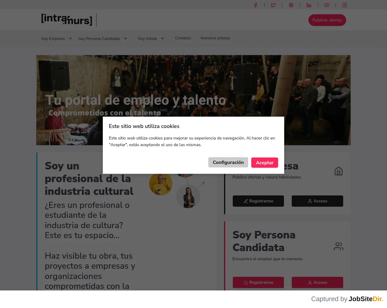 Intramurs screenshot Intramurs website screenshot