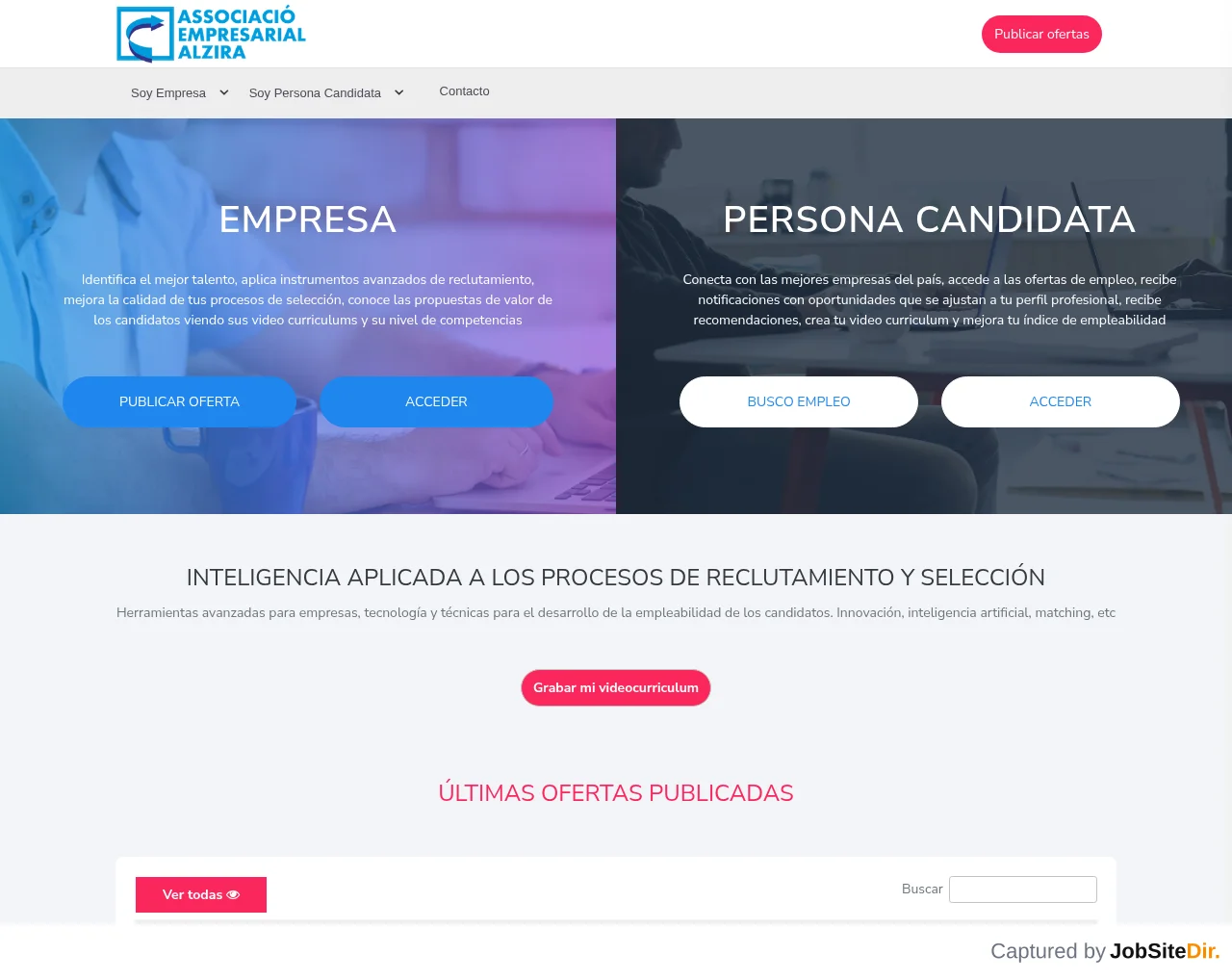 AE Alzira Empleo website screenshot