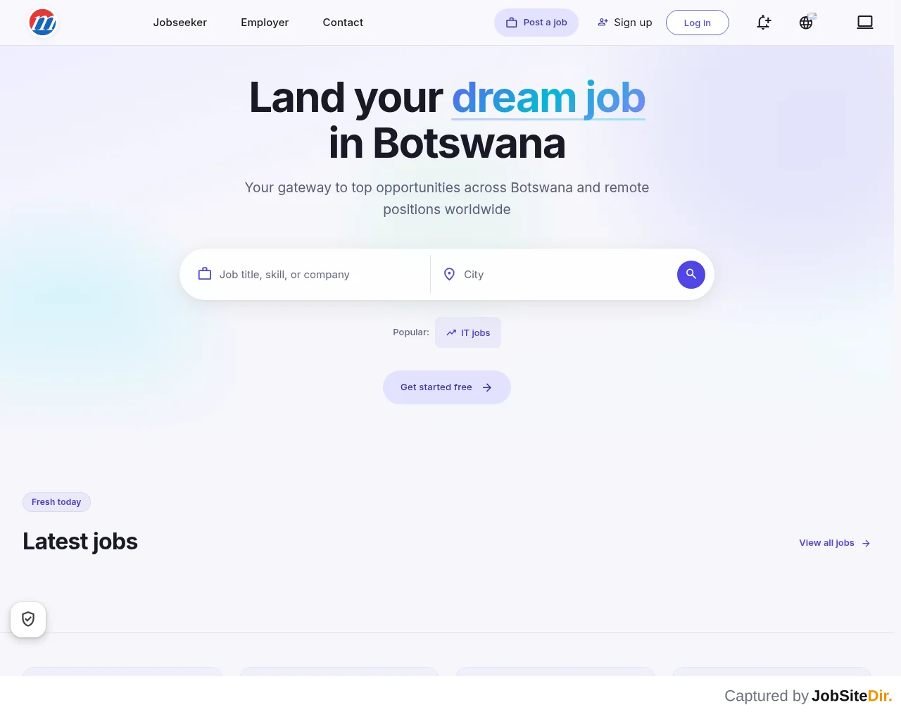 Mustakbil Botswana website screenshot