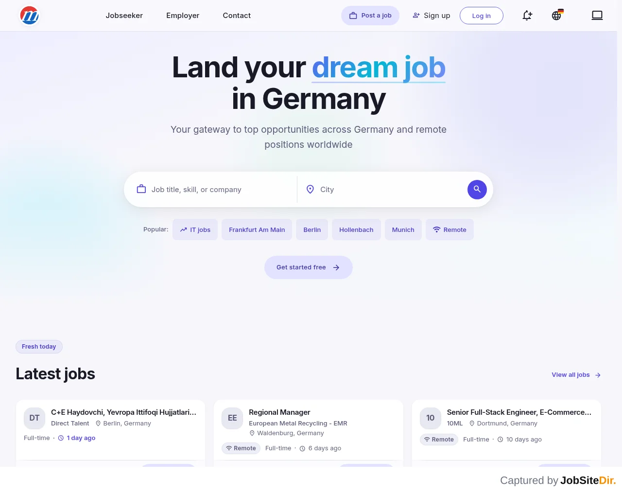 Mustakbil Germany website screenshot