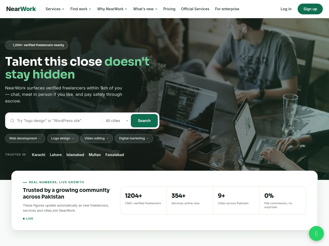 NearWork website screenshot