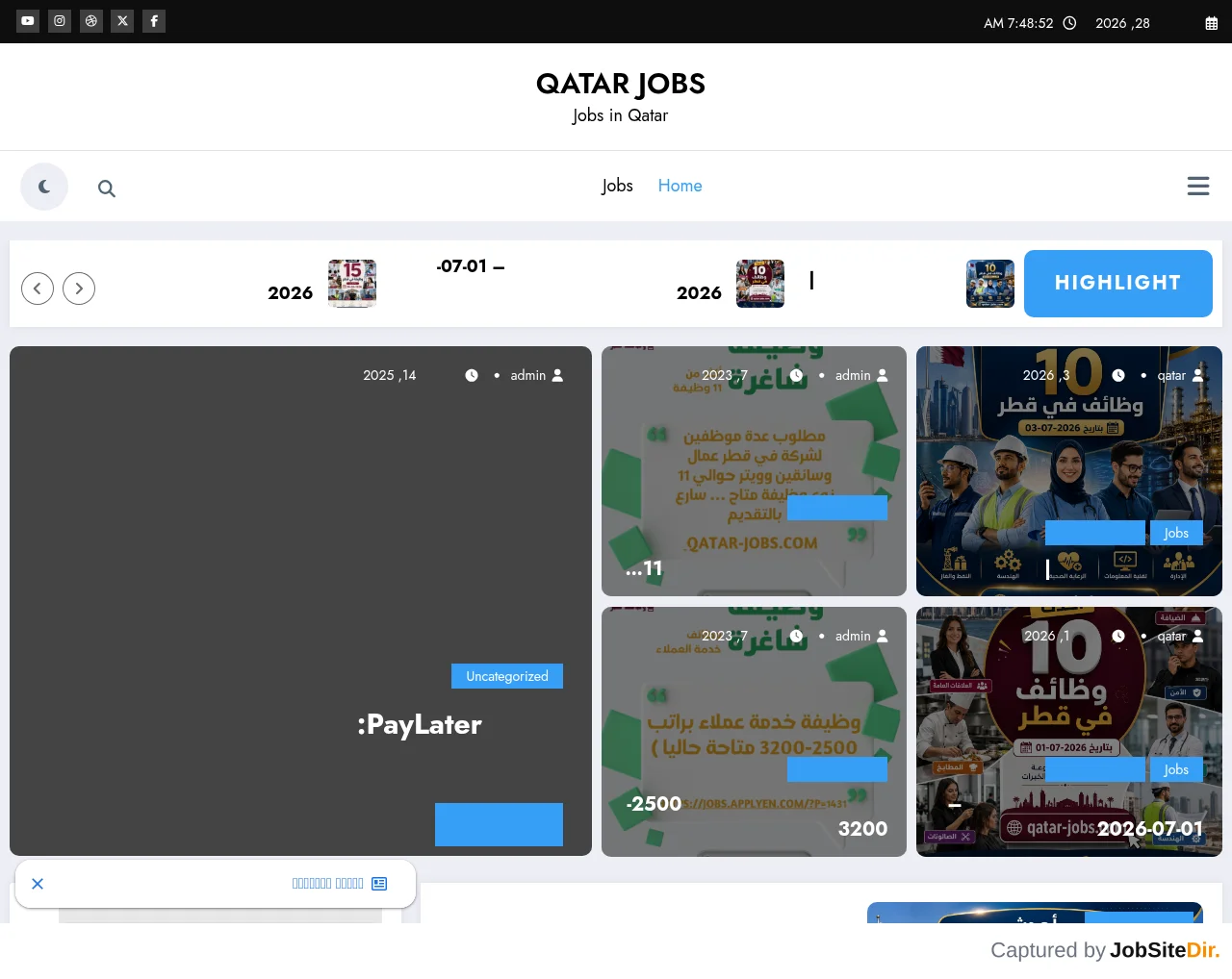 QATAR JOBS screenshot QATAR JOBS website screenshot