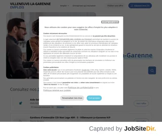Villeneuve-la-Garenne Emplois screenshot preview