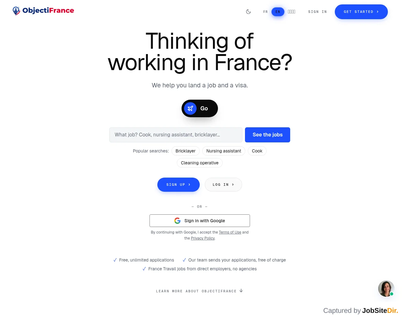 ObjectiFrance website screenshot