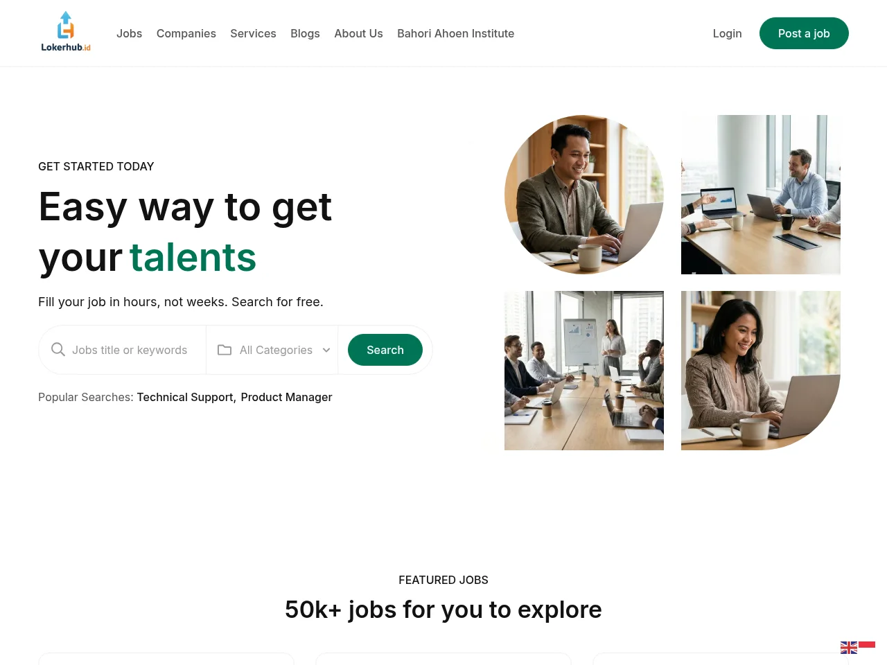 LokerHub website screenshot