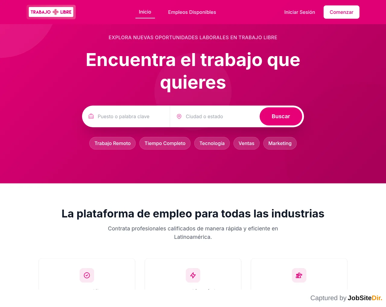 Trabajo Libre screenshot Trabajo Libre website screenshot