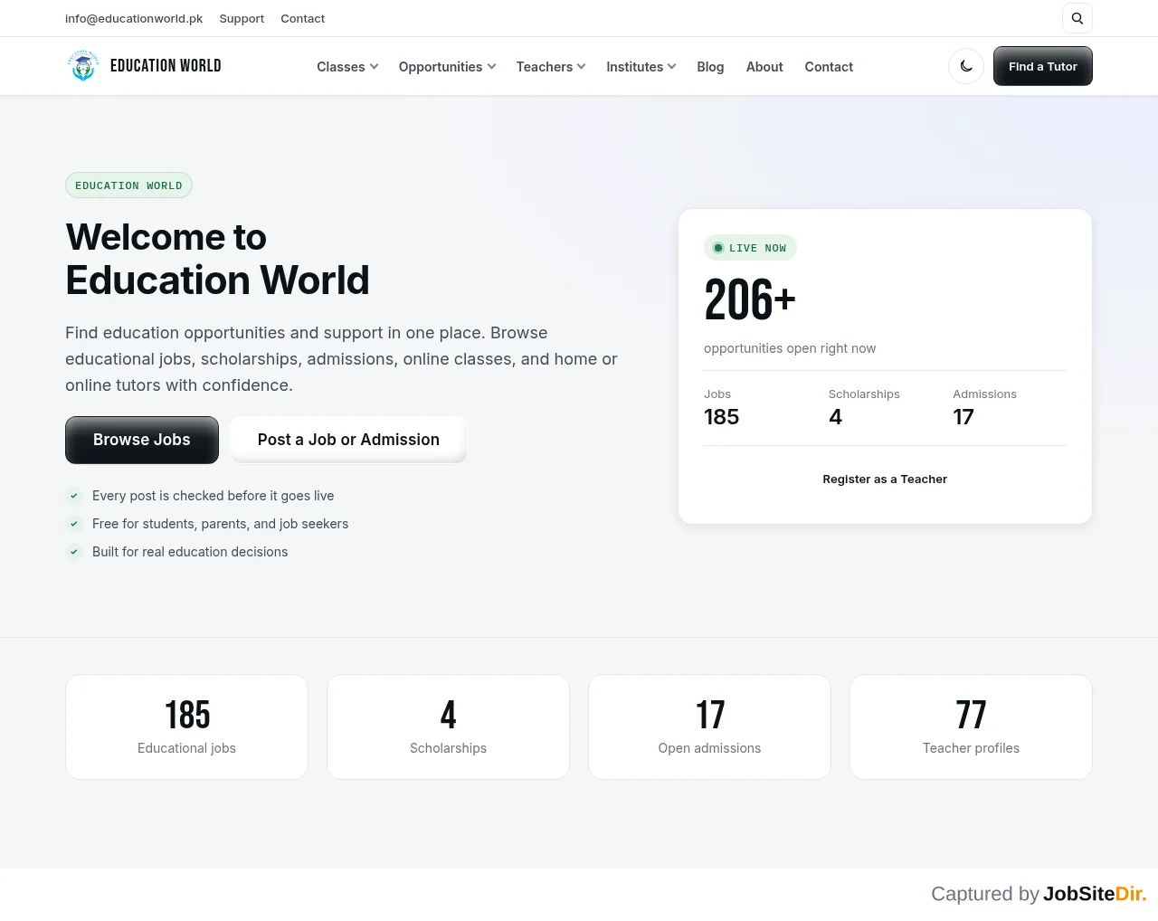 Education World website screenshot
