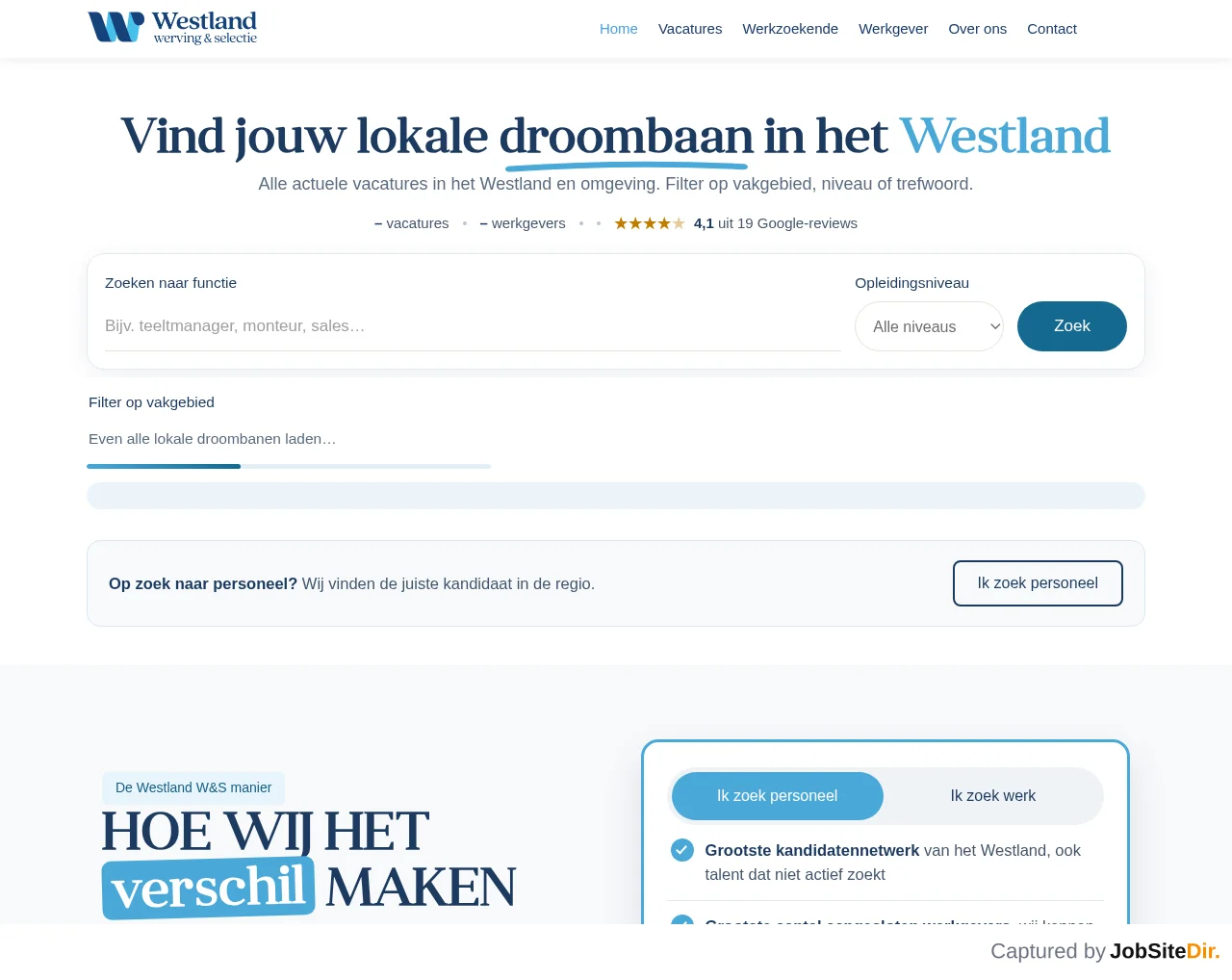 Westland Wens screenshot Westland Wens website screenshot