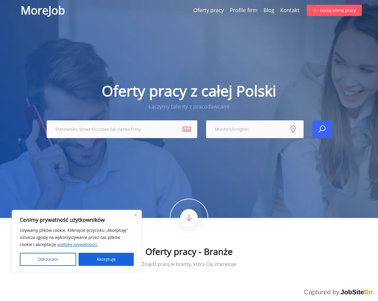 MoreJob website screenshot