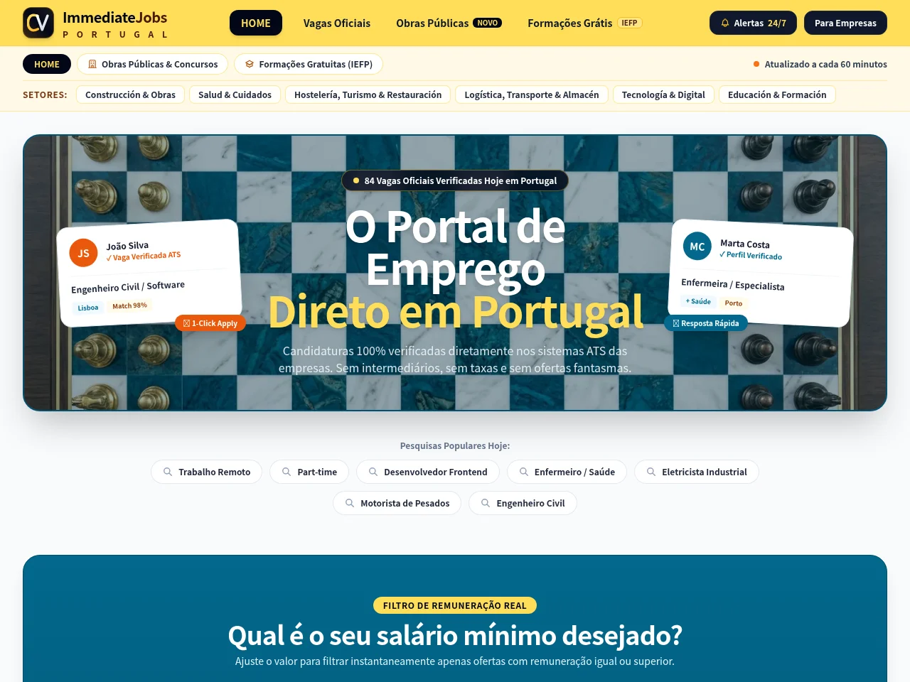 ImmediateJobs website screenshot