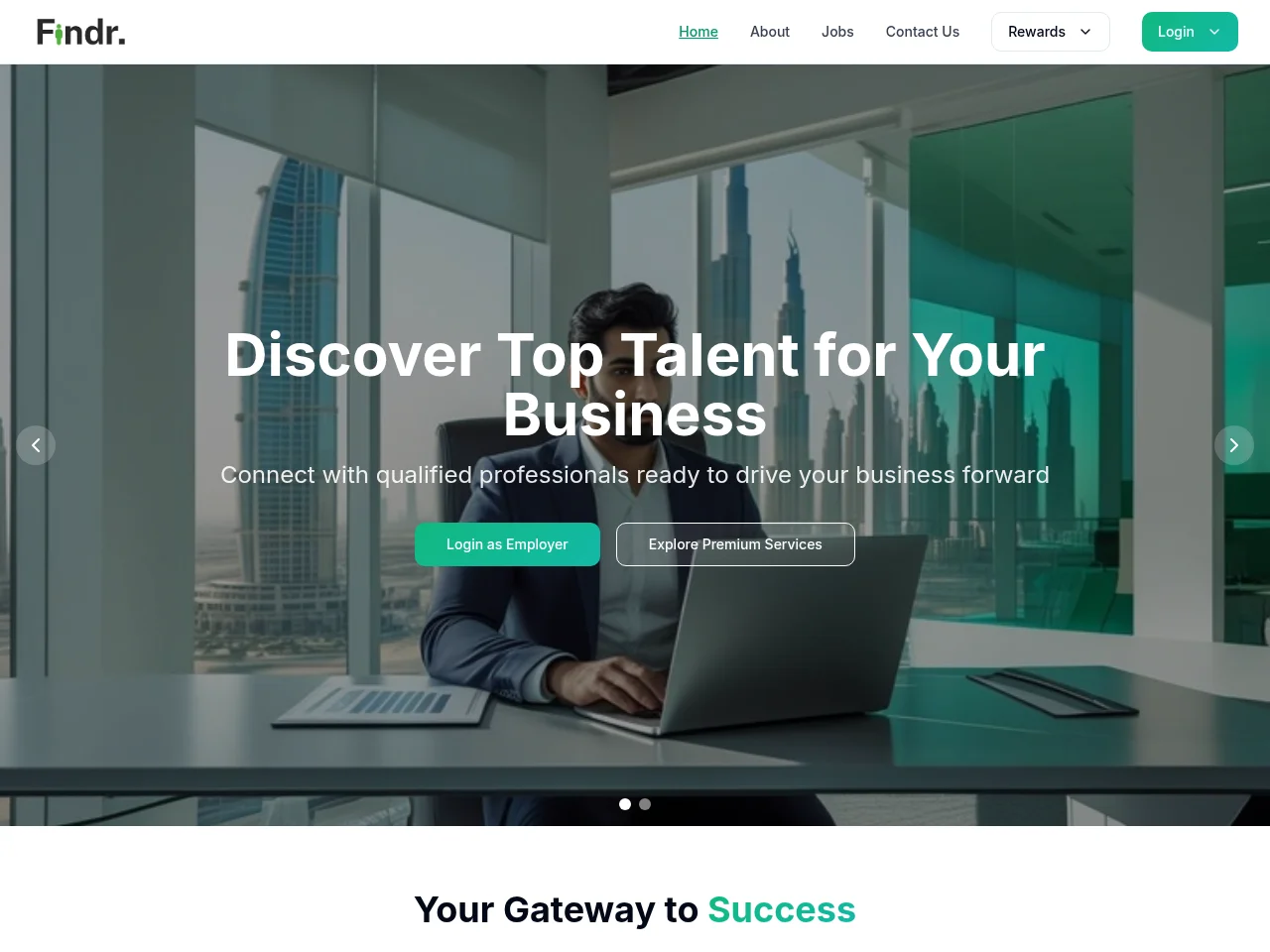Findr website screenshot