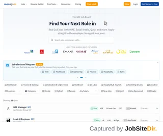 MenaJobs platform preview