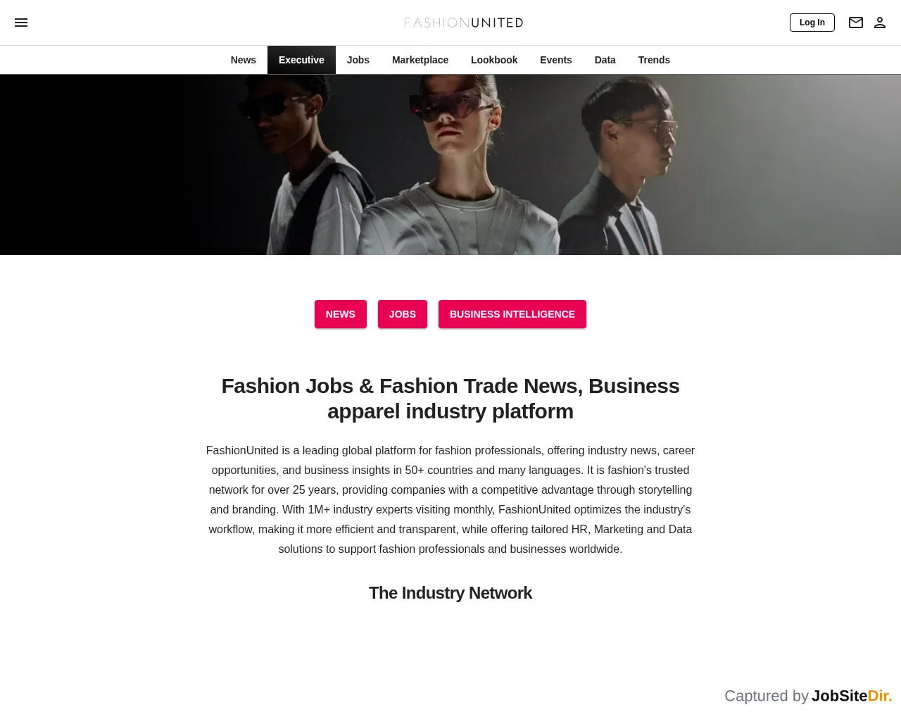 FashionUnited screenshot FashionUnited website screenshot