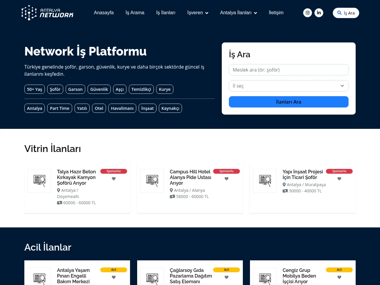 Antalya Network website screenshot