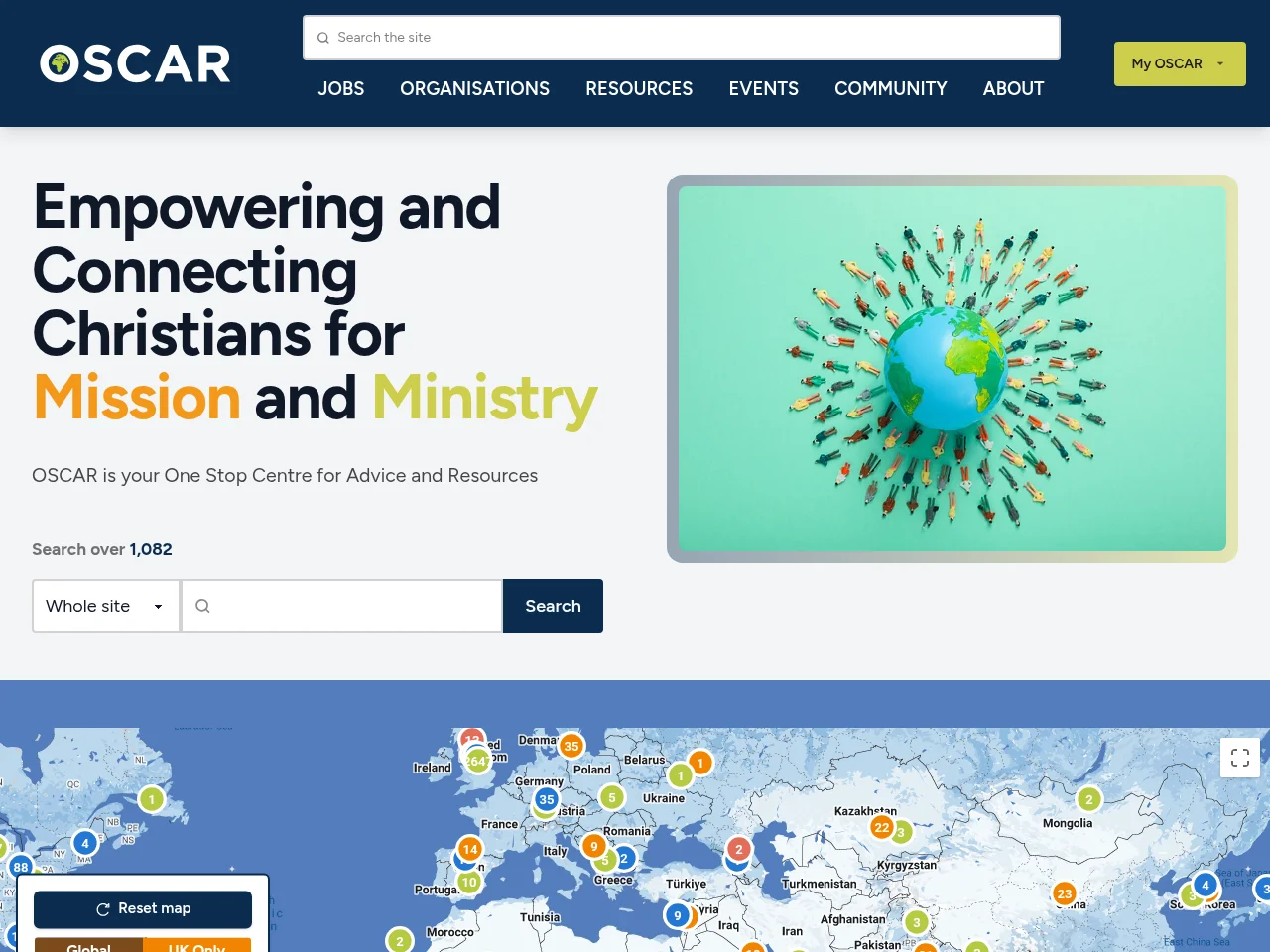 OSCAR website screenshot