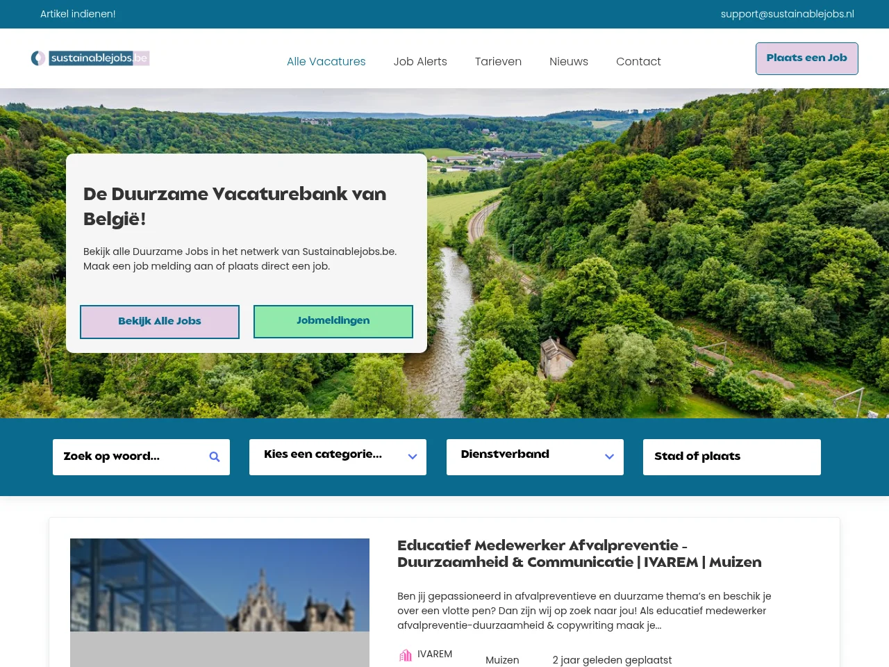 Sustainablejobs website screenshot