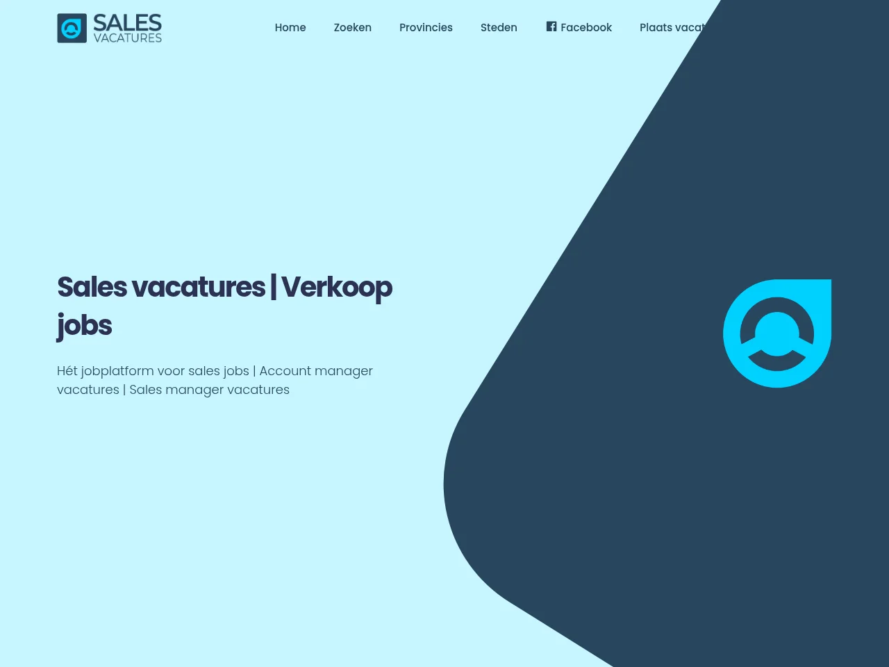 Sales Vacatures website screenshot